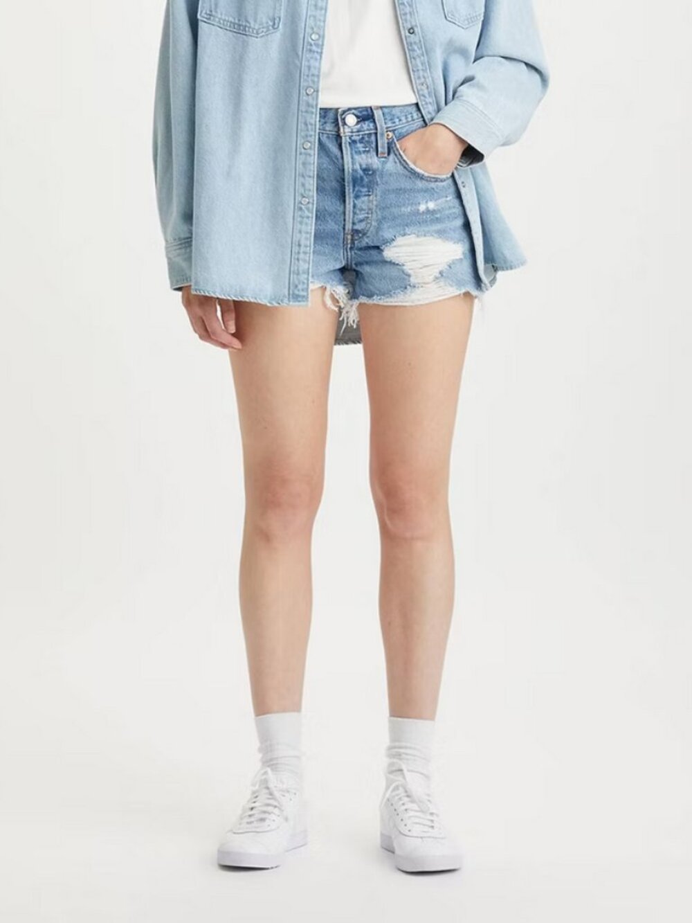 Levi's 501® Original Fit High-Rise Women's Jean Shorts - Quiet Riot 31